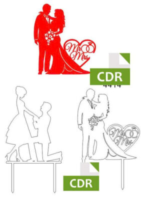 hình cô dâu chú rể vector