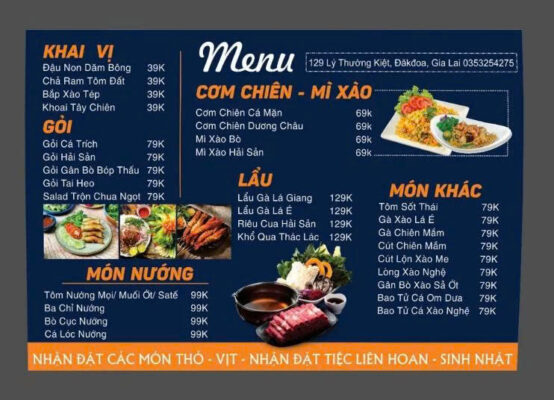 Menu Nhà Hàng Việt Nam Hiện Đại – mẫu menu vector đậm chất Việt 2