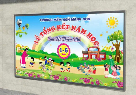 Vector Lễ Tổng Kết Năm Học và Tết Thiếu Nhi Của Trường Mầm Non 2