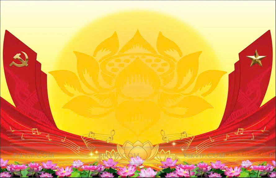 Background Sân Khấu Hoa Sen Cờ Đảng 2