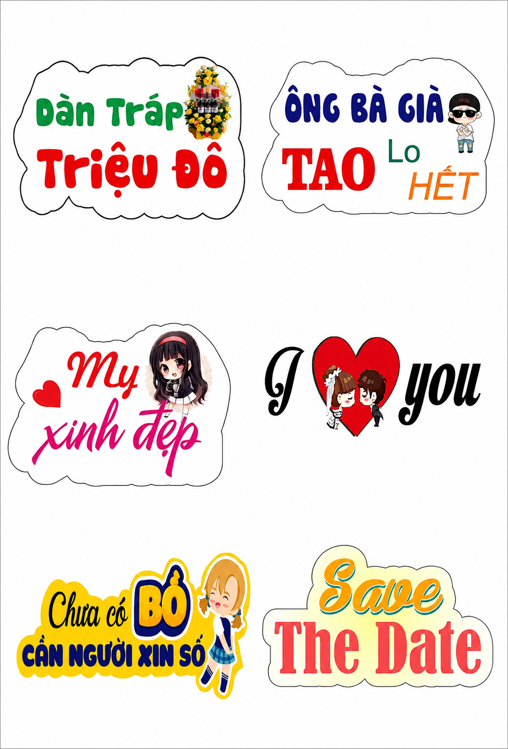 Vector Kho Sticker Đám Cưới & Cầu Hôn Dễ Thương (PNG Tách Nền Độ Phân Giải Cao + File Vector Gốc)