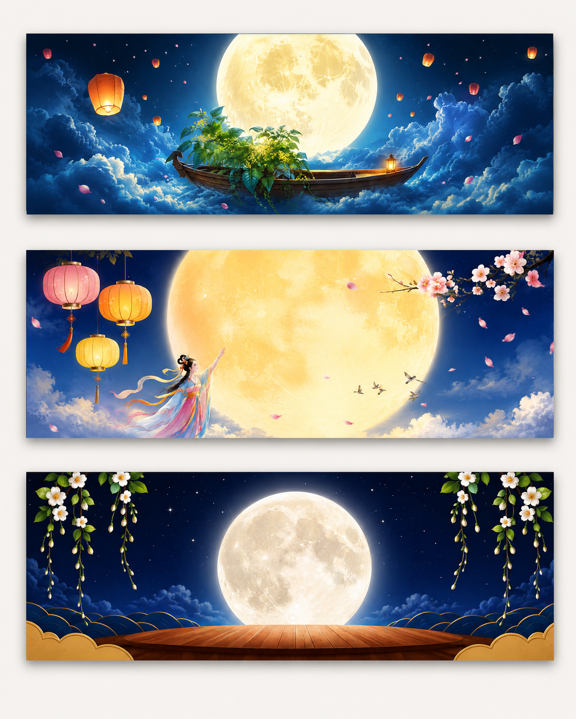 Vector Banner/Poster Tết Trung Thu "Giấc Mơ Lãng Mạn Đoàn Tụ" – File Sạch Thiết Kế & In Ấn