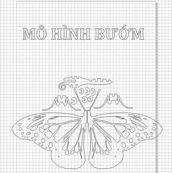Vector Mô Hình Bướm Decor 3D (Butterfly) – Chuẩn Nét Khép Kín Cắt Laser & CNC