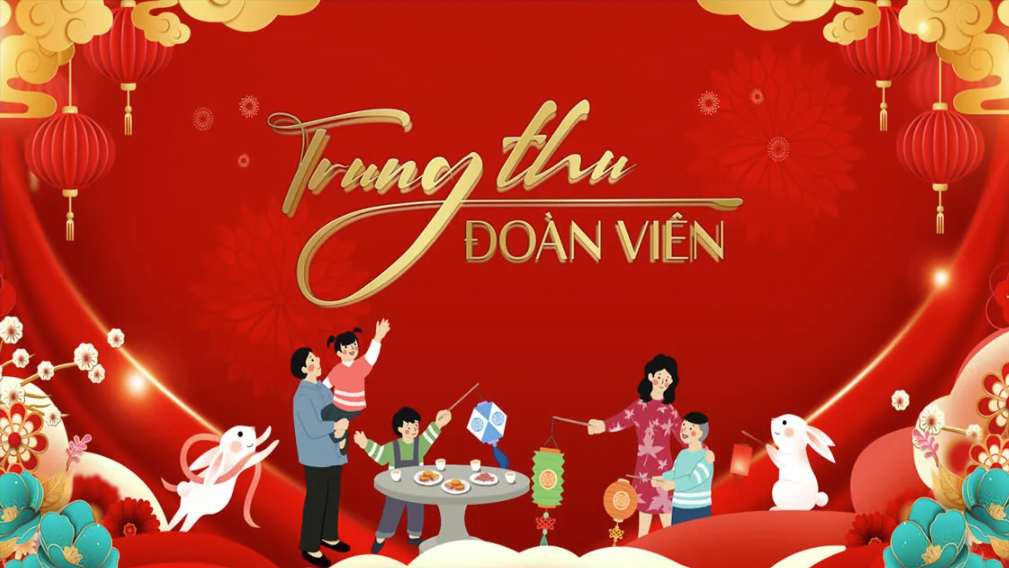Tải File CDR Vector Trung Thu Đoàn Viên Gia Đình Sum Vầy Bên Đèn Lồng & Thỏ Ngọc