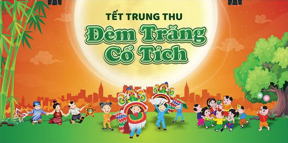 Tải File Banner Vector Tết Trung Thu Đêm Trăng Cổ Tích Trẻ Thơ Vui Hội Múa Lân