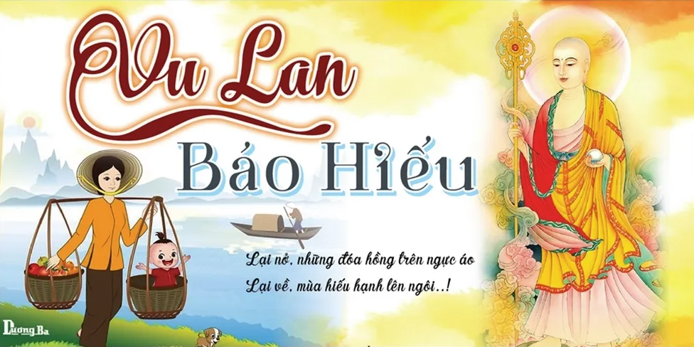 Mẫu banner Vu Lan Báo Hiếu đẹp tình mẹ & Phật pháp thiêng liêng