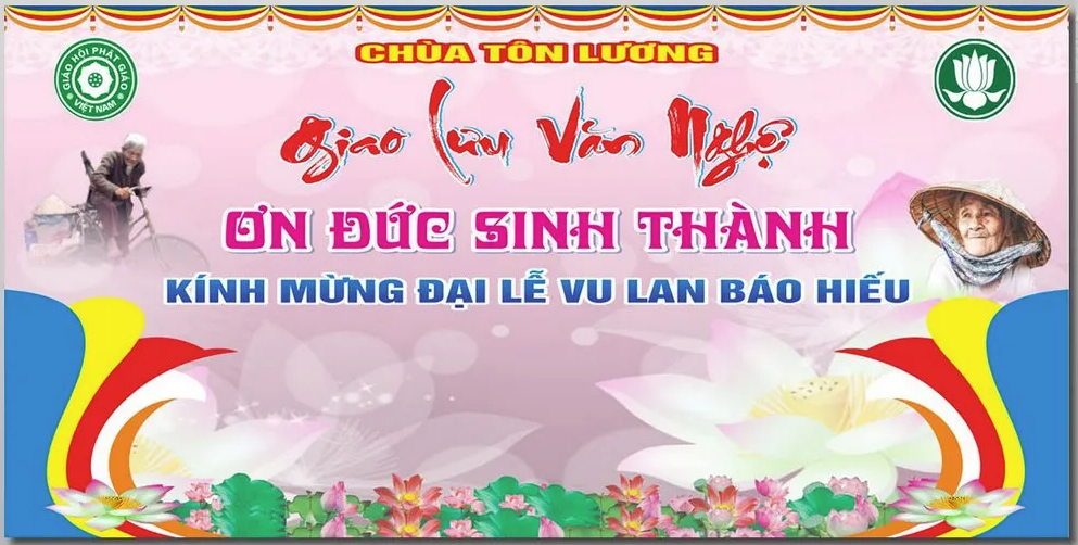 Tải File Vector Mẫu Backdrop Sân Khấu Đại Lễ Vu Lan Báo Hiếu & Giao Lưu Văn Nghệ Phật Giáo