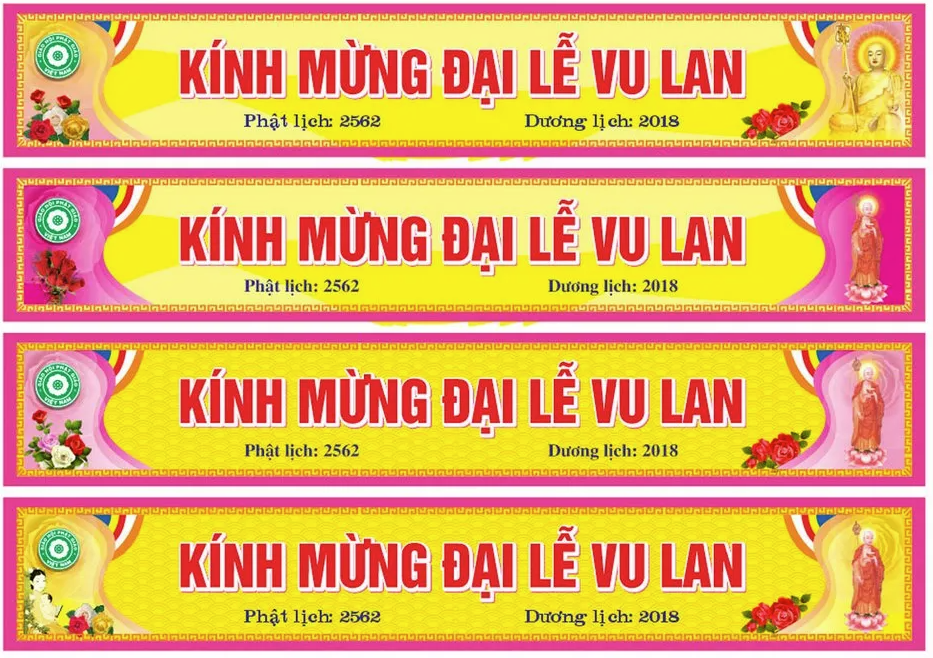 Tải File Vector Bộ Banner Kính Mừng Đại Lễ Vu Lan Thiết Kế Phật Giáo Độc Đáo