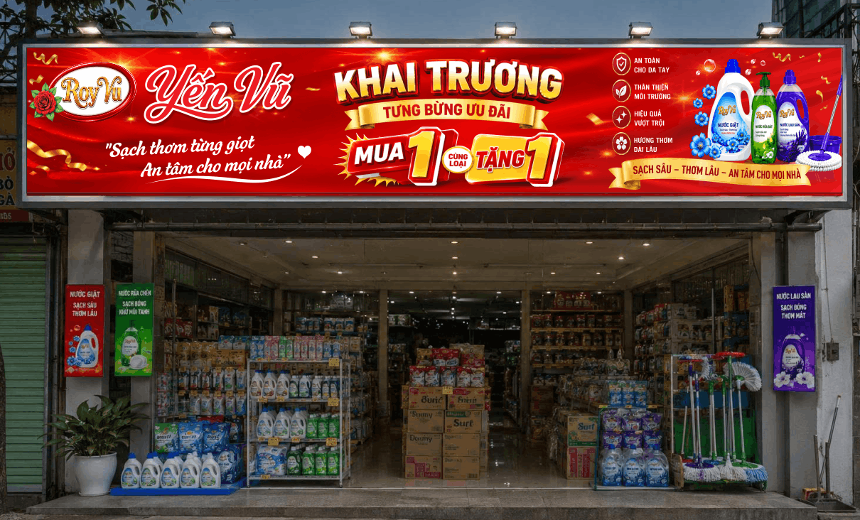 Tải File Vector CDR Banner Quảng Cáo Khai Trương Cho Cửa Hàng