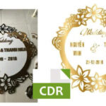 Vector bảng tên wedding