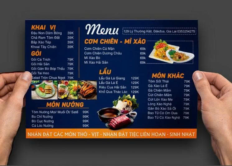 Vector thiết kế Menu Nhà Hàng Việt Nam Hiện Đại