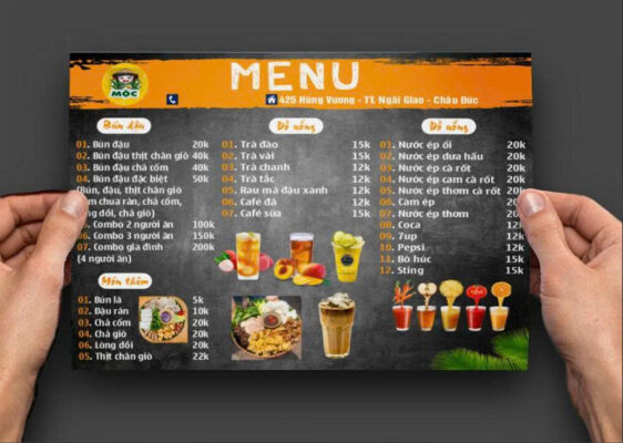 Menu Quán Bún Đậu Mắm Tôm & Đồ Uống