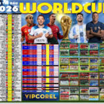 Vector Bảng Lịch Thi Đấu - Thiết Kế Lịch Bóng Đá Cho Mùa Fifa World Cup 2026 Bảng Lịch Thi Đấu
