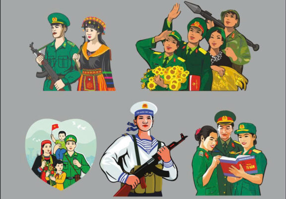 Vector quân đội nhân dân Việt Nam file corel