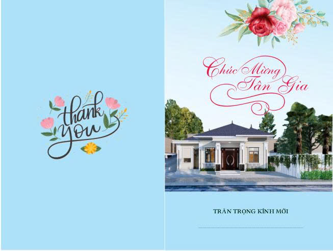 Thiệp mời tân gia nhà mới vector