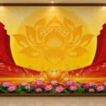 Background Sân Khấu Hoa Sen Cờ Đảng